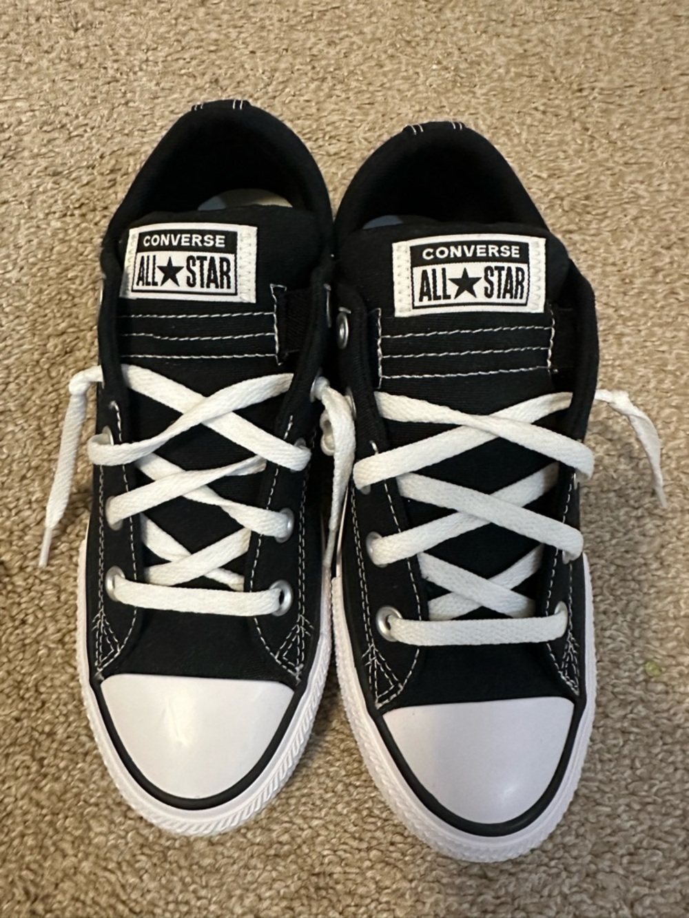 Converse Kids Black and White Low Top All Star Sneakers